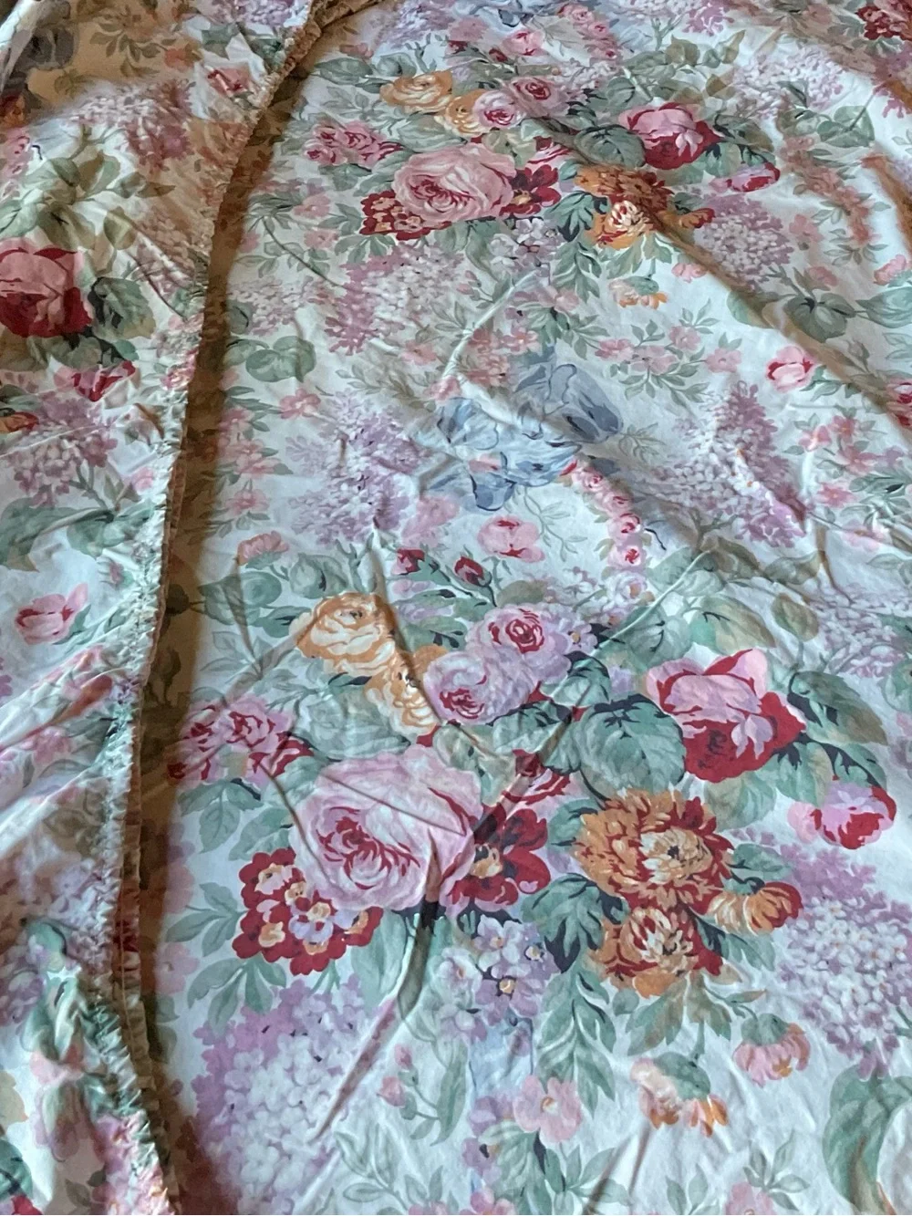 Vintage Ralph Lauren Allison KING Fitted Sheet- USA Made